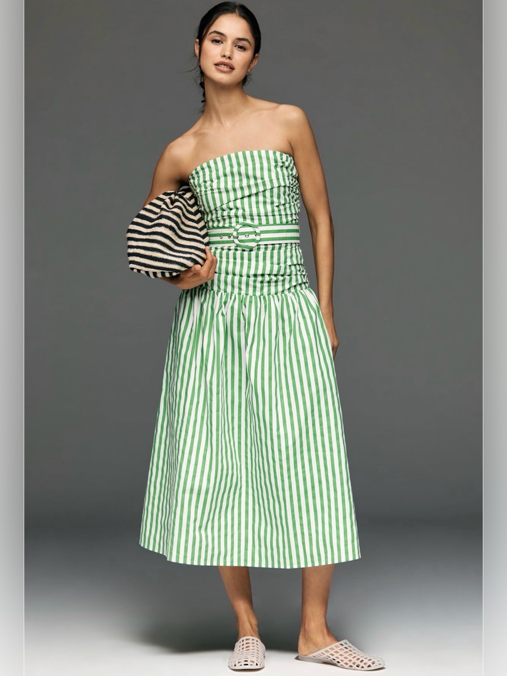 Anthropologie Love Wednesday Strapless Midi Dress size 2X